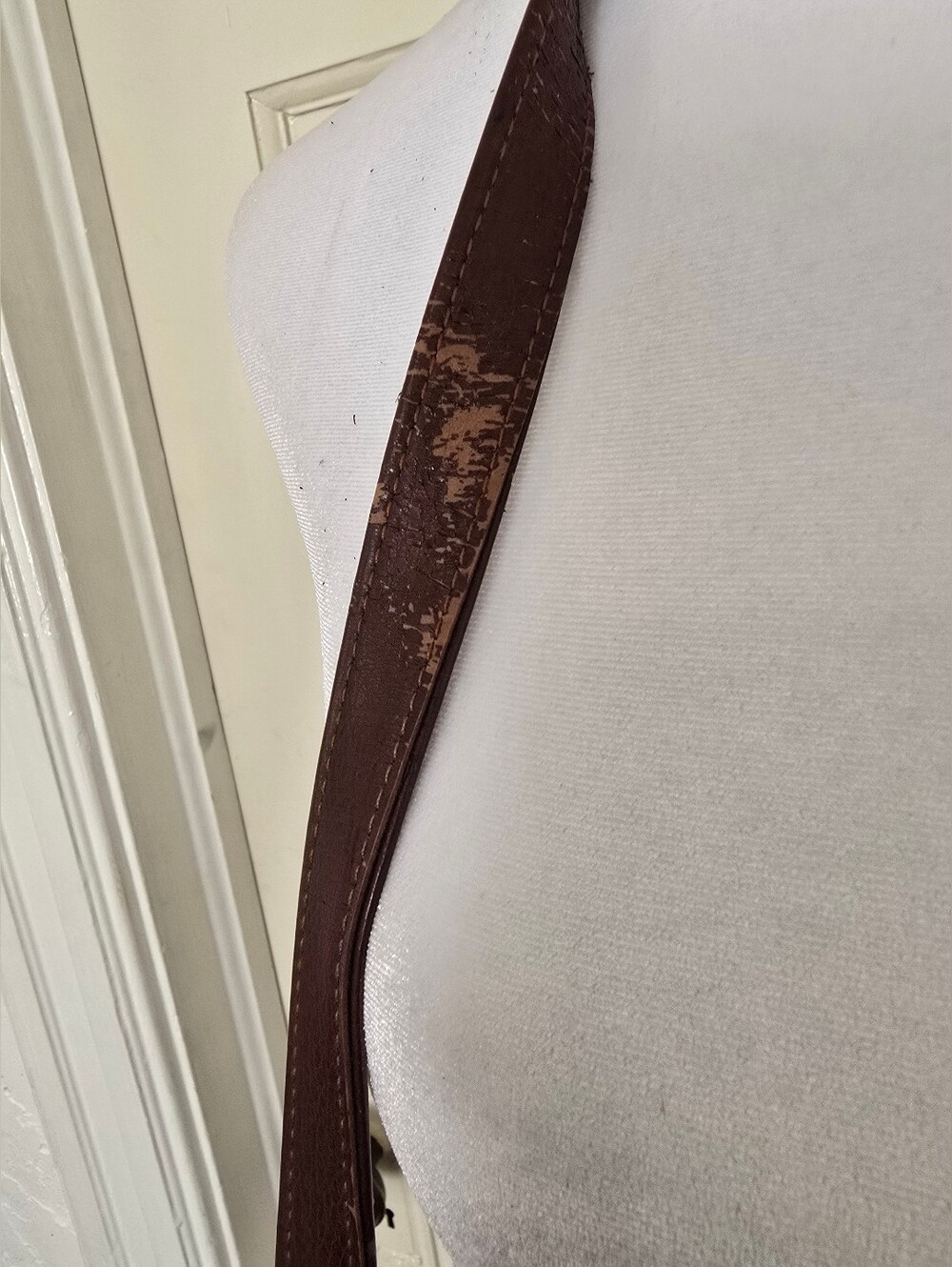 Vintage Liz Claiborne Classic Brown Leather Top-Handle Shoulder Bag - Picture 5 of 13